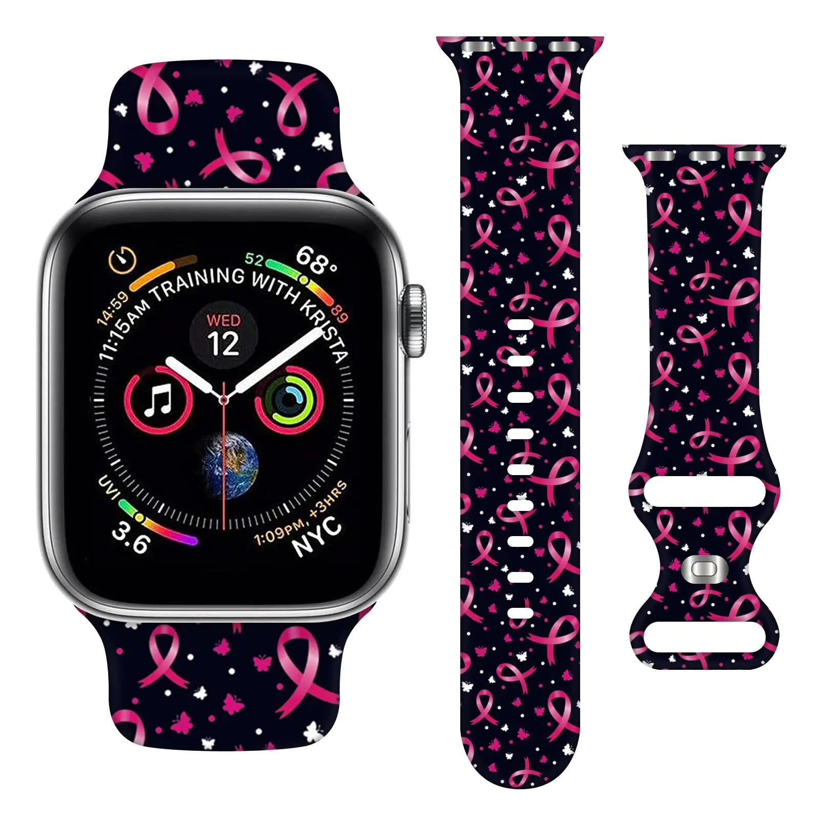 Sport Strap Compatible with Apple Watch Band 38mm 40mm 41mm 42mm 44mm 45mm 46mm 49mm Men Women,Adjustable Soft Silicone Wristbands for iWatch Ultra Series 10 9 8 7 6 5 4 3 2 1 SE - Catch Cards