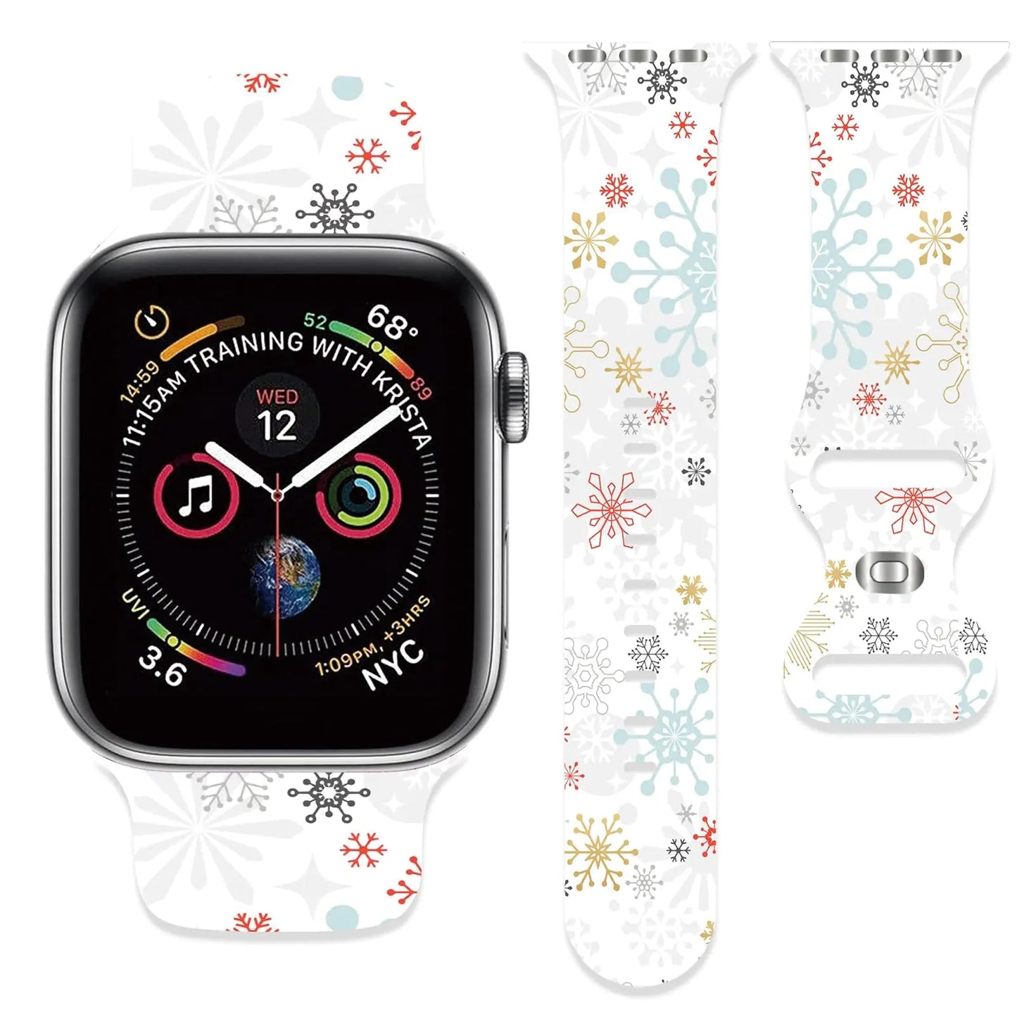 Sport Strap Compatible with Apple Watch Band 38mm 40mm 41mm 42mm 44mm 45mm 46mm 49mm Men Women,Adjustable Soft Silicone Wristbands for iWatch Ultra Series 10 9 8 7 6 5 4 3 2 1 SE - Catch Cards