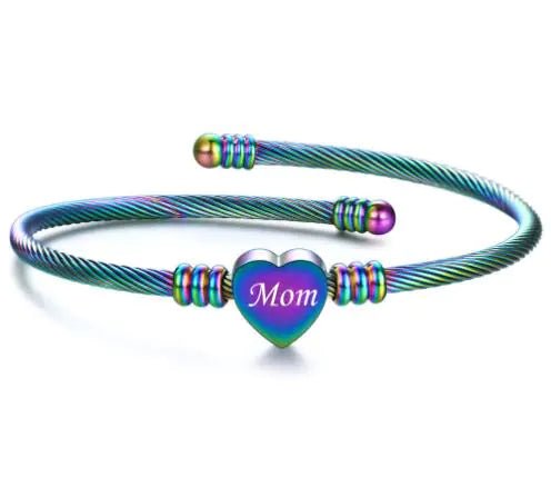 Stainless Steel Braided Mother’s Day Bracelets for Mom - Catch Cards