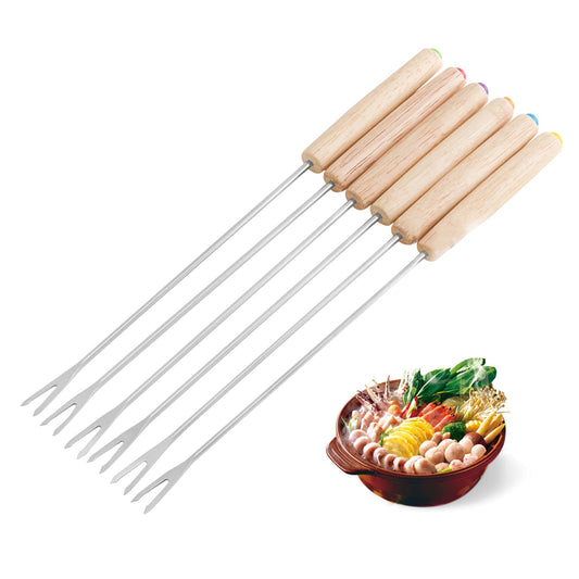 Stainless Steel Fondue Forks - Catch Cards