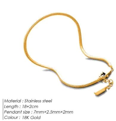 Stainless Steel Octagonal Snake Bone Bracelet - Catch Cards