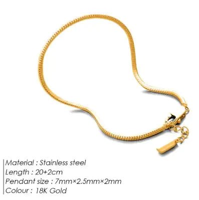 Stainless Steel Octagonal Snake Bone Bracelet - Catch Cards