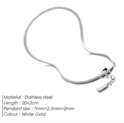 Stainless Steel Octagonal Snake Bone Bracelet - Catch Cards