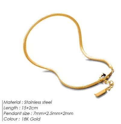 Stainless Steel Octagonal Snake Bone Bracelet - Catch Cards