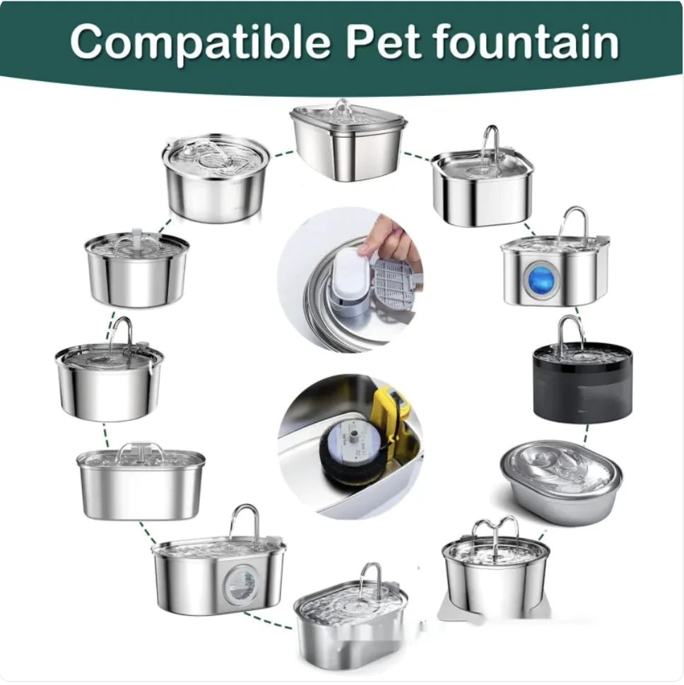Stainless Steel Pet Water Dispenser Filter - Catch Cards