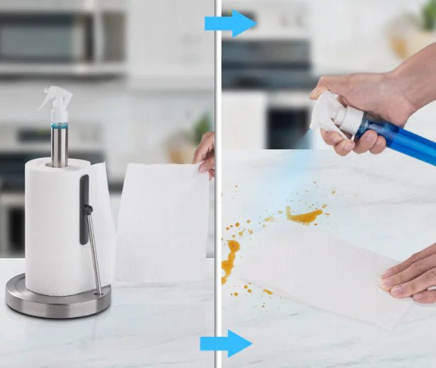 Stainless Steel Tissue & Towel Holder - Catch Cards