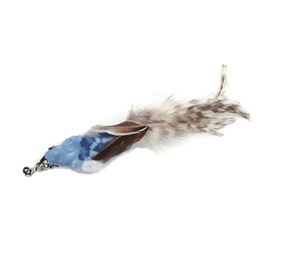 Steel Wire Feather Cat Teaser Wand - Catch Cards