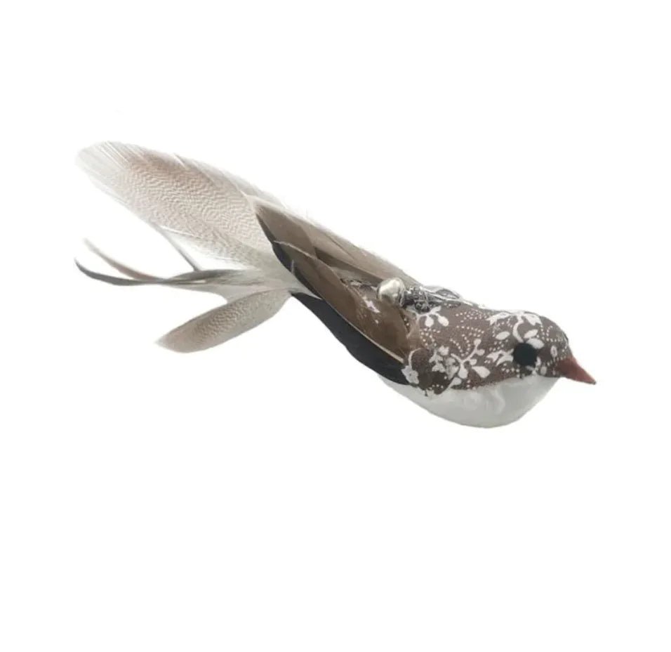 Steel Wire Feather Cat Teaser Wand - Catch Cards