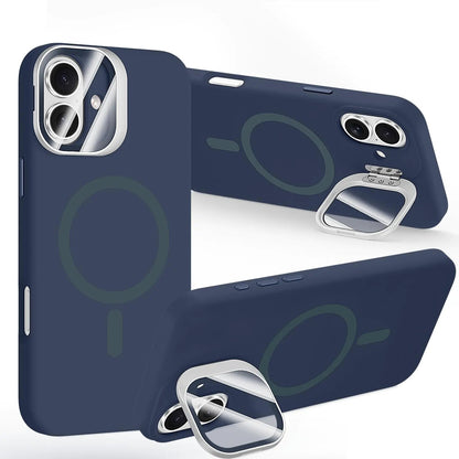 STERKER Designed for iPhone 16 Pro Case with Camera Invisible Stand [Lens Protector] [Compatible with MagSafe] Military Drop Protection Silicone Back Cover 6.3'', Blue - Catch Cards