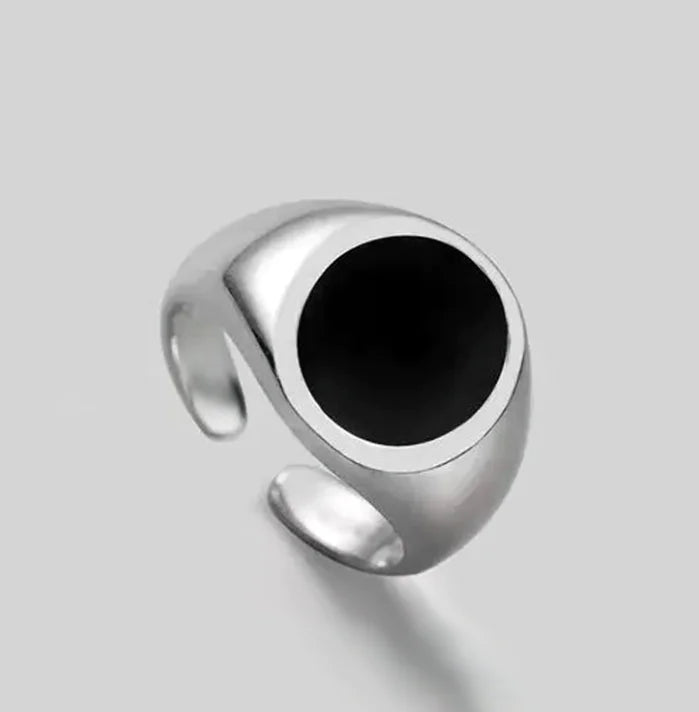 Sterling Silver Agate Fashion Ring - Catch Cards