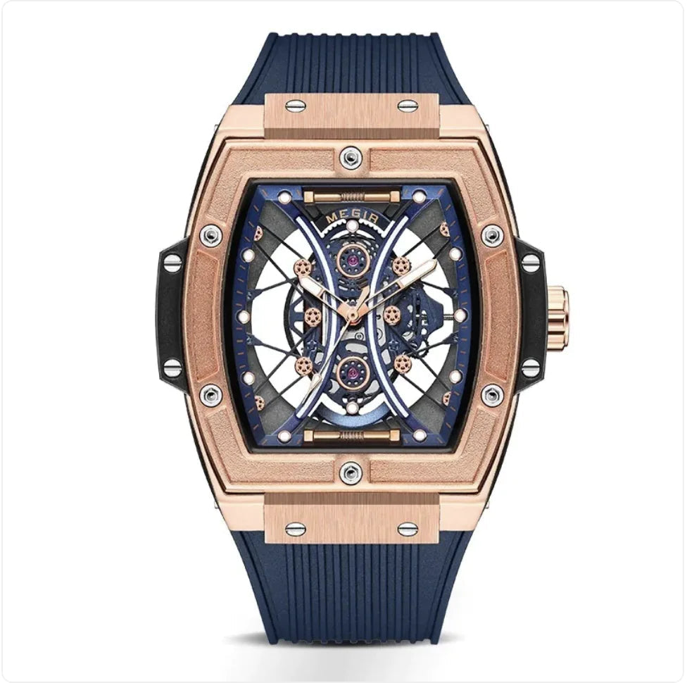 Men's Tonneau Silicone Strap Luminous Sports Watch WEM Support (www.WEM.support)