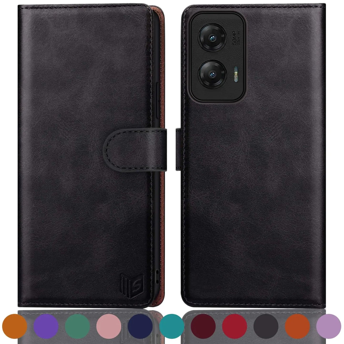 SUANPOT for Moto G Stylus 5G 2024 Wallet case with RFID Blocking Credit Card Holder,Flip Book PU Leather Protective Cover Women Men for Stylus 5G 2024 Phone case Purple - Catch Cards