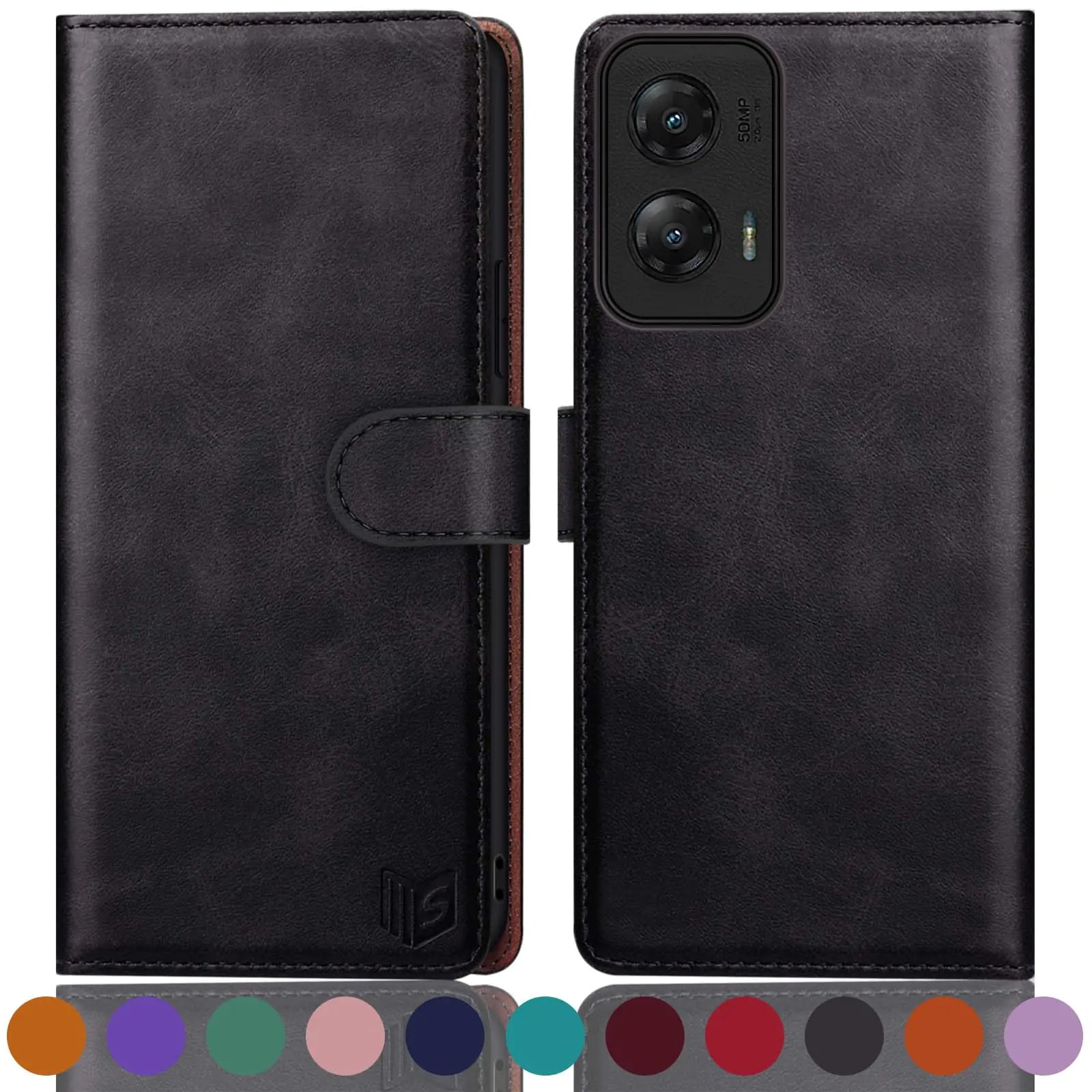 SUANPOT for Moto G Stylus 5G 2024 Wallet case with RFID Blocking Credit Card Holder,Flip Book PU Leather Protective Cover Women Men for Stylus 5G 2024 Phone case Purple - Catch Cards