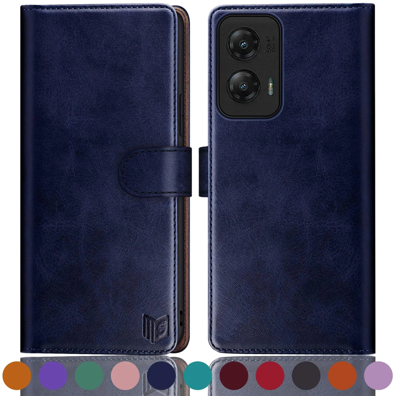 SUANPOT for Moto G Stylus 5G 2024 Wallet case with RFID Blocking Credit Card Holder,Flip Book PU Leather Protective Cover Women Men for Stylus 5G 2024 Phone case Purple - Catch Cards