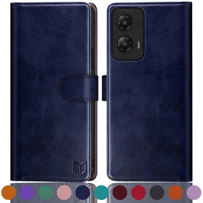 SUANPOT for Moto G Stylus 5G 2024 Wallet case with RFID Blocking Credit Card Holder,Flip Book PU Leather Protective Cover Women Men for Stylus 5G 2024 Phone case Purple - Catch Cards