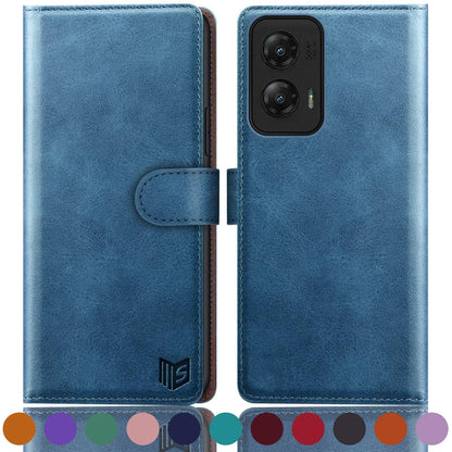 SUANPOT for Moto G Stylus 5G 2024 Wallet case with RFID Blocking Credit Card Holder,Flip Book PU Leather Protective Cover Women Men for Stylus 5G 2024 Phone case Purple - Catch Cards