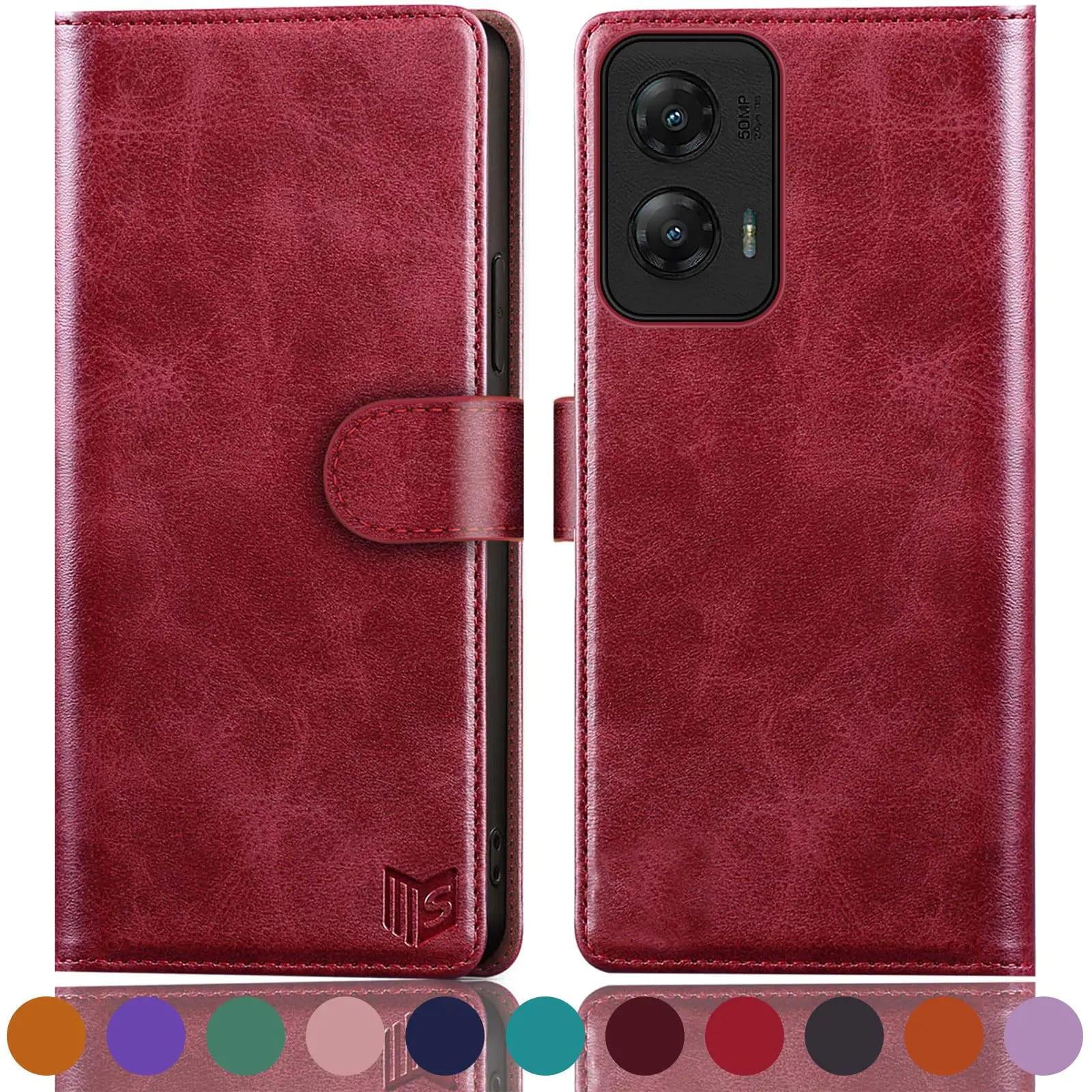 SUANPOT for Moto G Stylus 5G 2024 Wallet case with RFID Blocking Credit Card Holder,Flip Book PU Leather Protective Cover Women Men for Stylus 5G 2024 Phone case Purple - Catch Cards