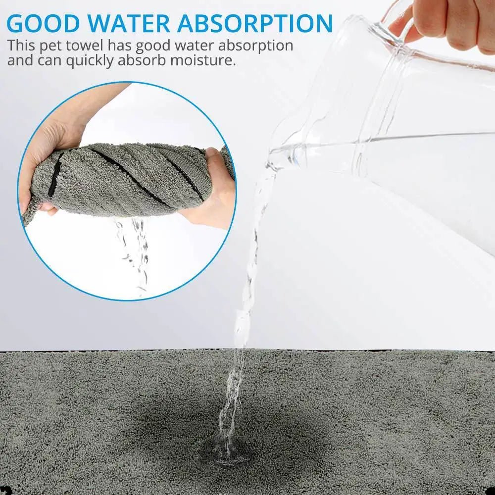 Super Absorbent Dog Bathrobe Towel - Catch Cards