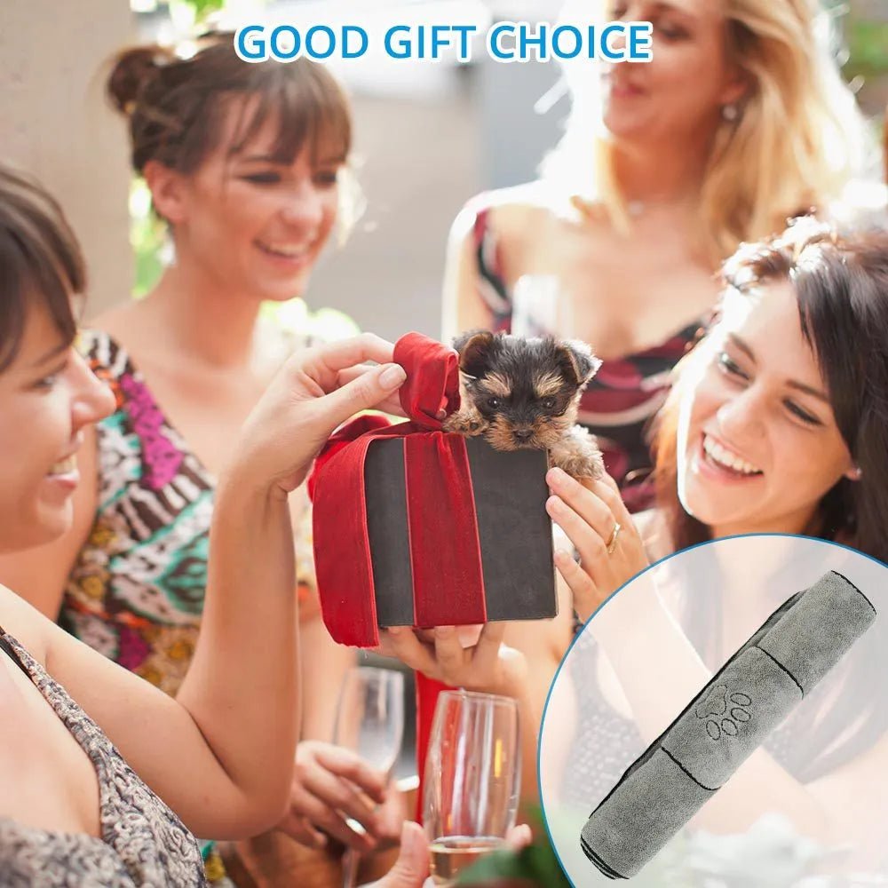 Super Absorbent Dog Bathrobe Towel - Catch Cards