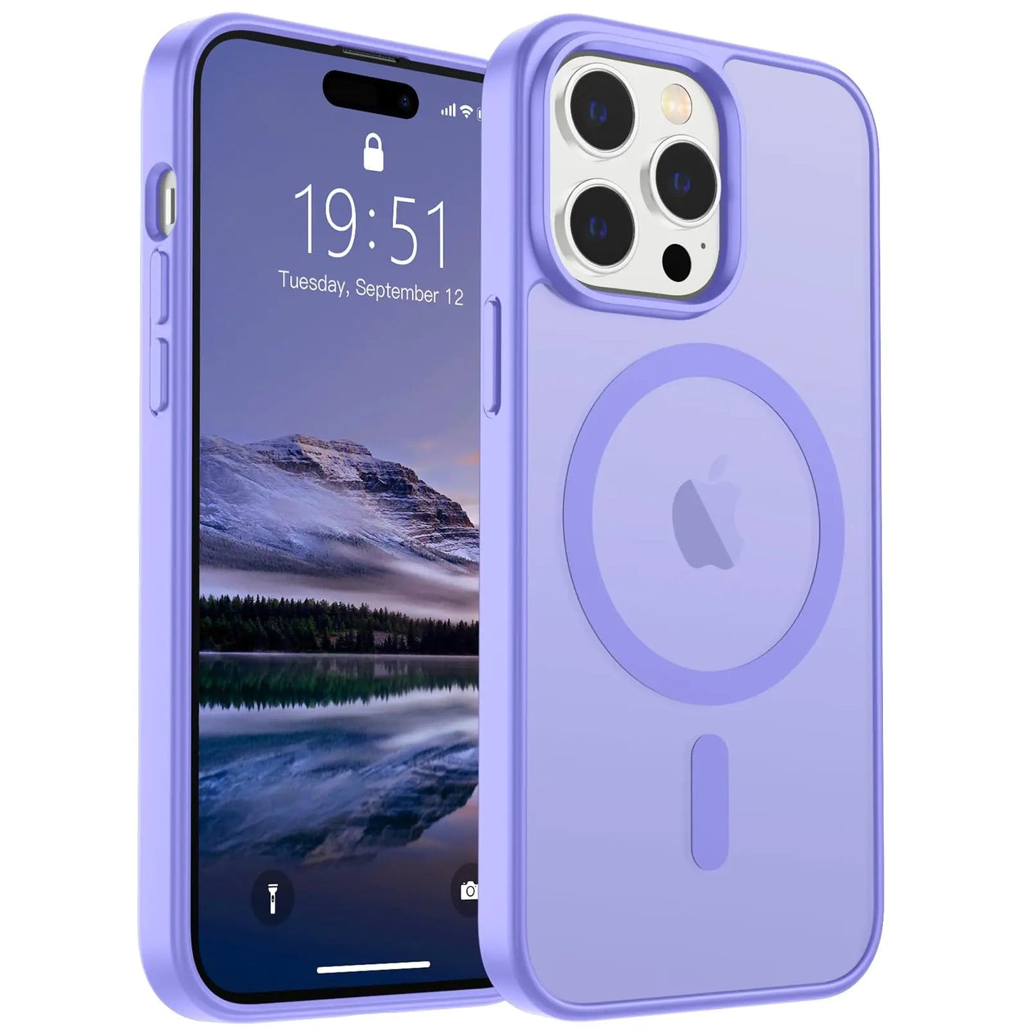 SUPFINE Magnetic for iPhone 15 Plus Case & iPhone 14 Plus Case(Compatible with MagSafe)(10 FT Military Grade Drop Protection) Slim Translucent Shockproof with Anti - Fingerprint Phone Case,Black - Catch Cards