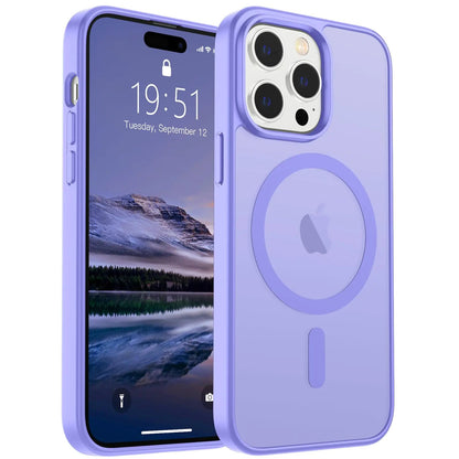 SUPFINE Magnetic for iPhone 15 Plus Case & iPhone 14 Plus Case(Compatible with MagSafe)(10 FT Military Grade Drop Protection) Slim Translucent Shockproof with Anti - Fingerprint Phone Case,Black - Catch Cards