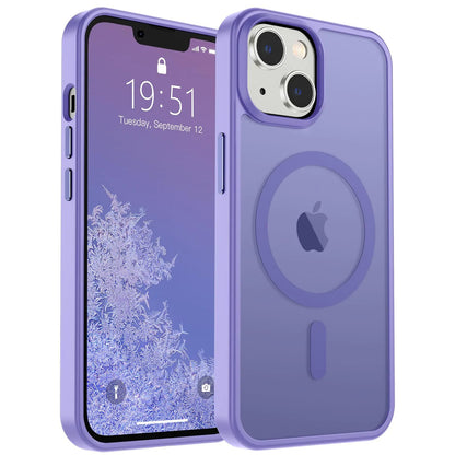 SUPFINE Magnetic for iPhone 15 Plus Case & iPhone 14 Plus Case(Compatible with MagSafe)(10 FT Military Grade Drop Protection) Slim Translucent Shockproof with Anti - Fingerprint Phone Case,Black - Catch Cards