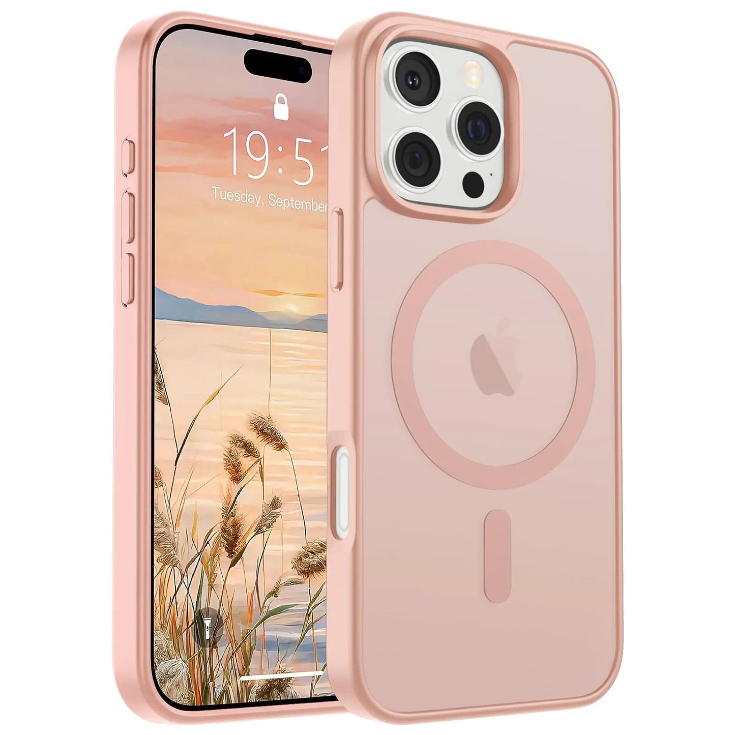 SUPFINE Magnetic for iPhone 15 Plus Case & iPhone 14 Plus Case(Compatible with MagSafe)(10 FT Military Grade Drop Protection) Slim Translucent Shockproof with Anti - Fingerprint Phone Case,Black - Catch Cards