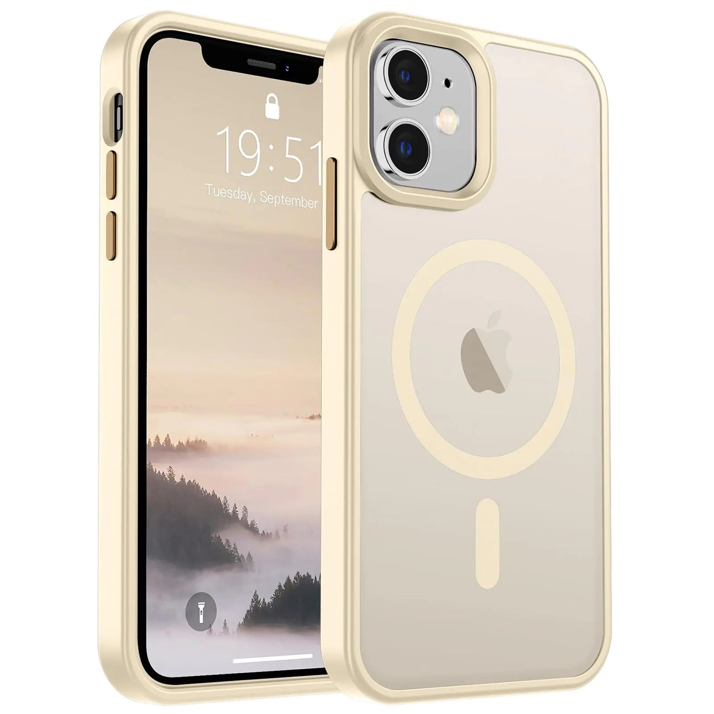 SUPFINE Magnetic for iPhone 15 Plus Case & iPhone 14 Plus Case(Compatible with MagSafe)(10 FT Military Grade Drop Protection) Slim Translucent Shockproof with Anti - Fingerprint Phone Case,Black - Catch Cards