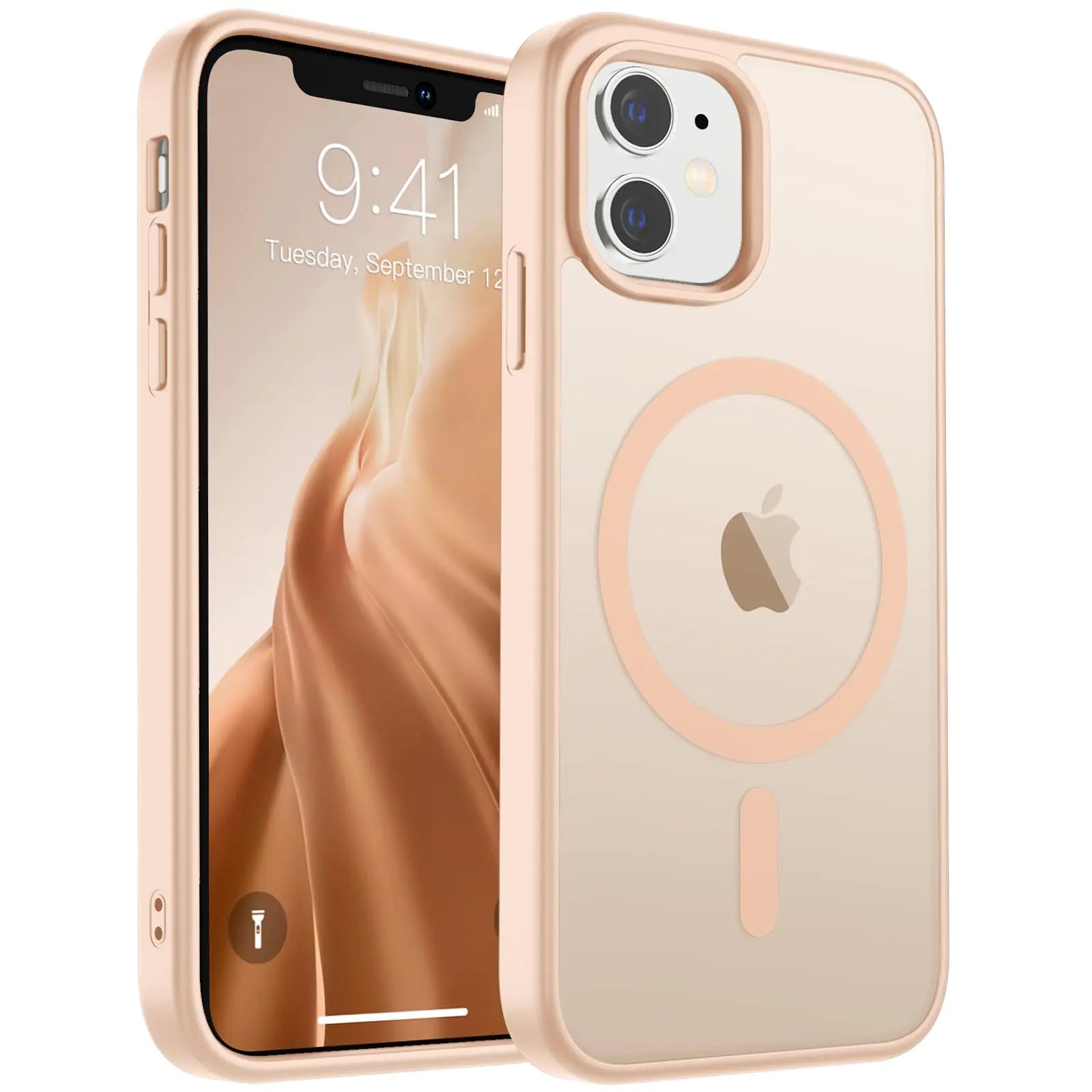 SUPFINE Magnetic for iPhone 15 Plus Case & iPhone 14 Plus Case(Compatible with MagSafe)(10 FT Military Grade Drop Protection) Slim Translucent Shockproof with Anti - Fingerprint Phone Case,Black - Catch Cards