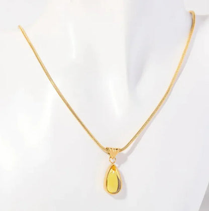 Blue Ocean Water Drop Necklace WEM Support (www.WEM.support)