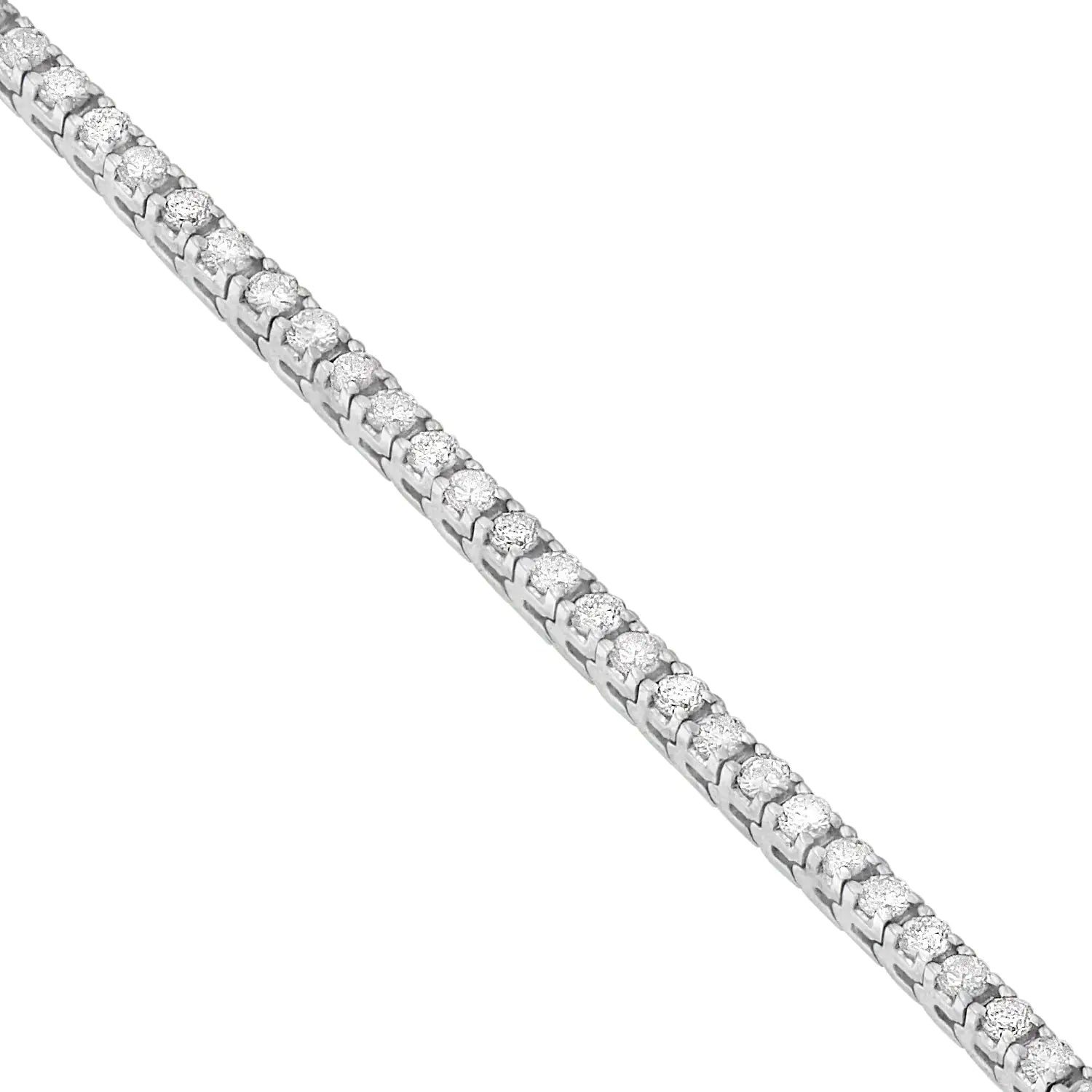 14K White Gold Round-Cut Diamond Tennis Bracelet (4.00 cttw, I-J Color, I2-I3 Clarity) WEM Support (www.WEM.support)