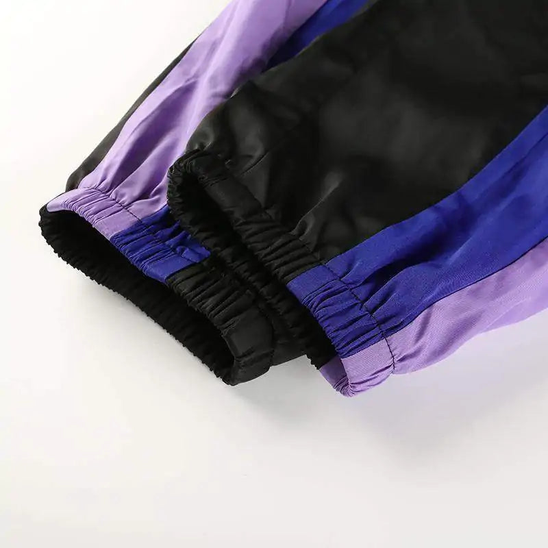 Gestreifte High-Waist Sport Jogginghosen WEM Support (www.WEM.support)