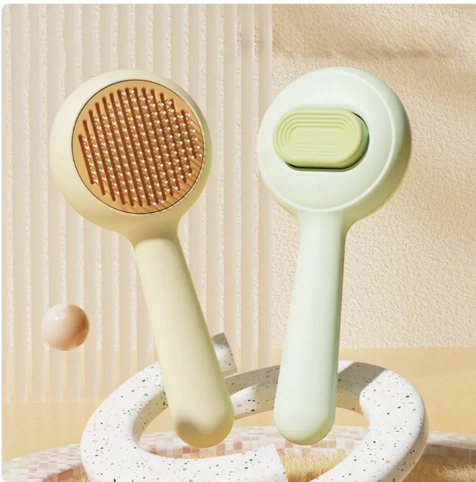 Non-Slip Cat & Dog Grooming Brush with Stainless Steel Comb WEM Support (www.WEM.support)