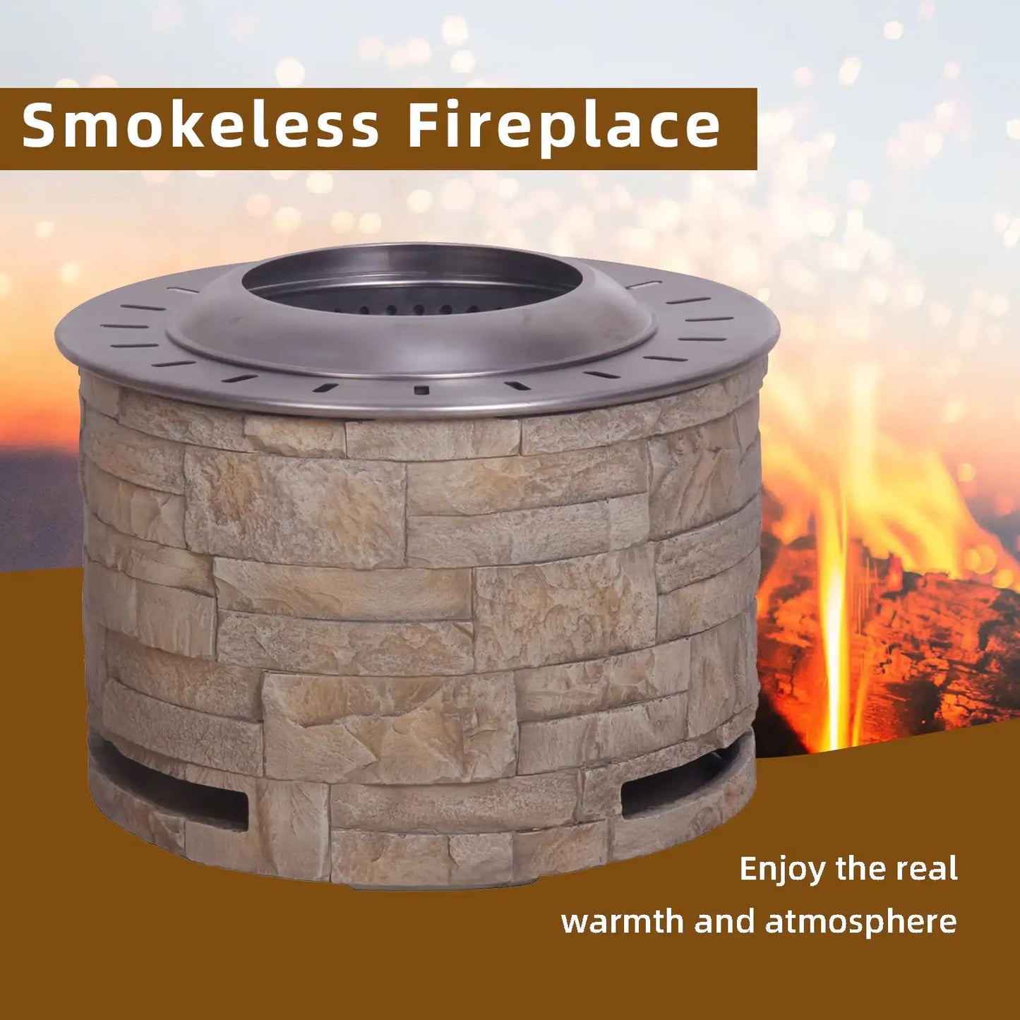 Stackstone Look Smokeless Firepit With Wood Pellet Twig Wood As The Fuel WEM Support (www.WEM.support)