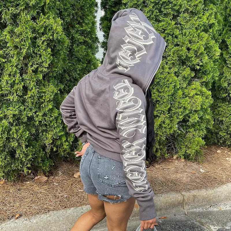 Letter Print Hoodie Sweatshirt