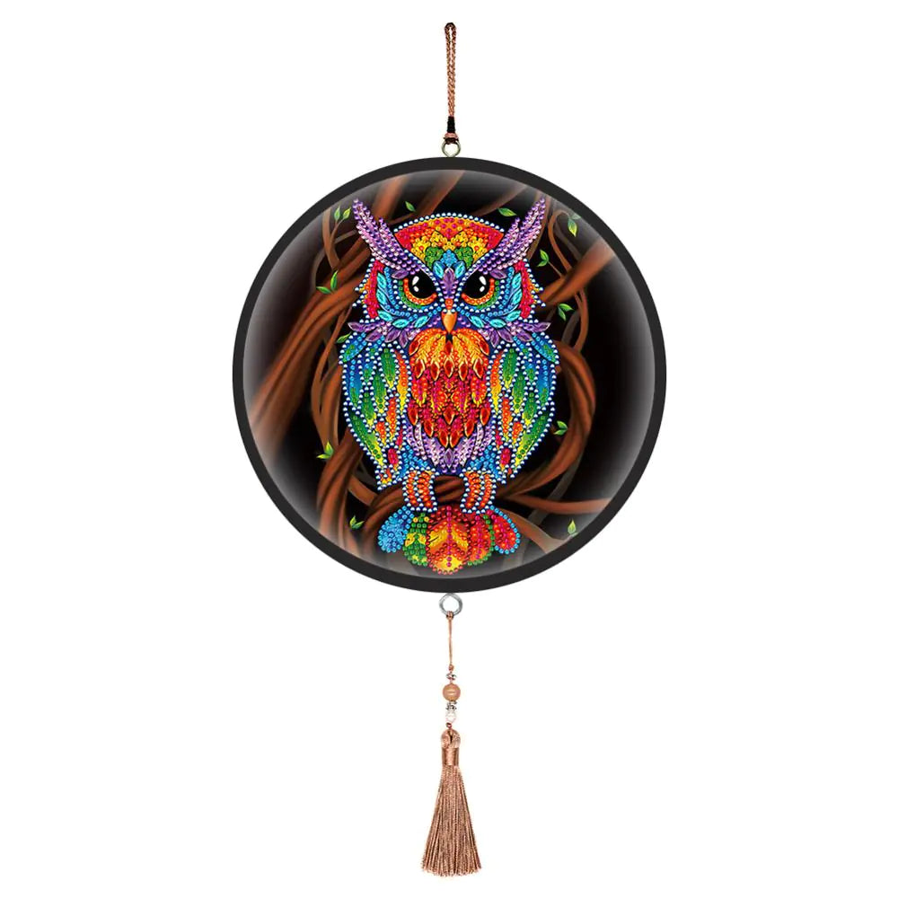 Butterfly Diamond Painting Pendant with Tassel Design