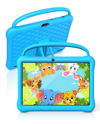 Tableta para Niños PUTECCH de 10 Pulgadas Android 13 con 2GB RAM y 64GB ROM, CPU Quad - Core, Tableta para Niños Pequeños, Pantalla IPS HD Táctil, Estuche Antigolpes, Control Parental, WiFi, Cámara (Azul) - Catch Cards