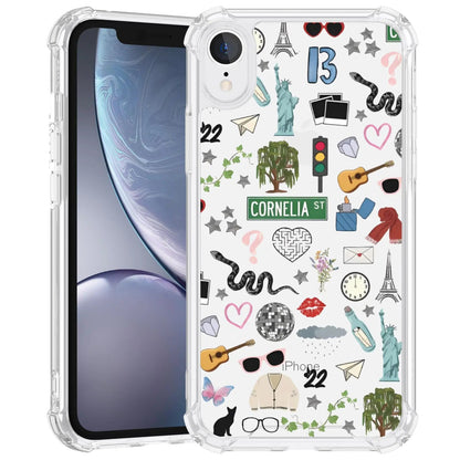 Taylorism Musician Phone Case Compatible with iPhone 12 Pro Max,Cool Queen Aesthetic Collage Phone Case for Women Girls Clear TPU Shockproof Cover Cases - Catch Cards