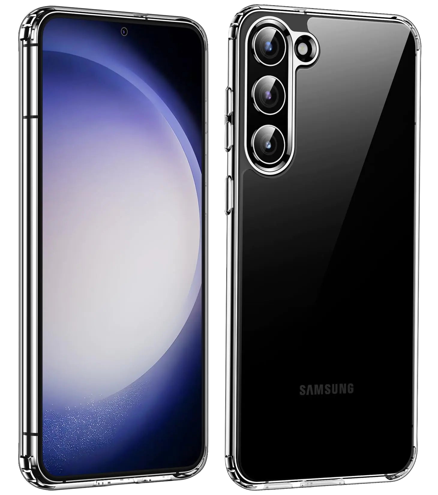 Temdan Crystal Clear Designed for Samsung Galaxy S23 Case,[Anti - Yellowing][Military Grade Drop - Proof] Slim Fit Soft TPU + PC Shockproof Case - Clear - Catch Cards