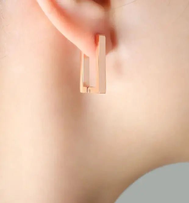 Terra Geometric Gold Earrings - Catch Cards