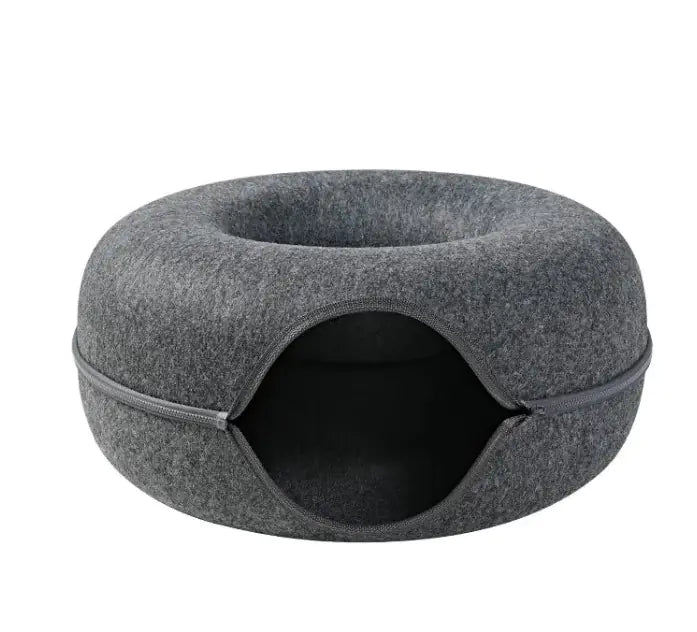 Round Woolen Cat Nest & Tunnel HejK.com Marketplace LLC