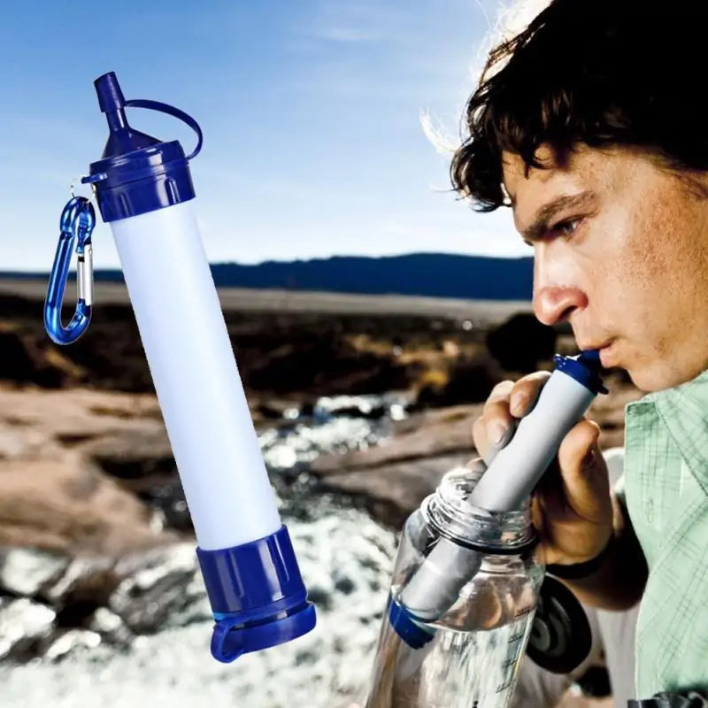 Tragbarer Outdoor Survival Wasser Life Straw WEM Support (www.WEM.support)