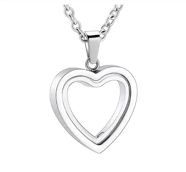 Peach Heart Multi-Color Memorial Locket