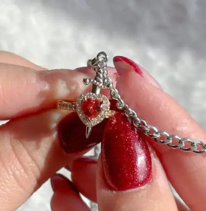 One-Stroke Couple Ring Bracelet Suit HejK.com