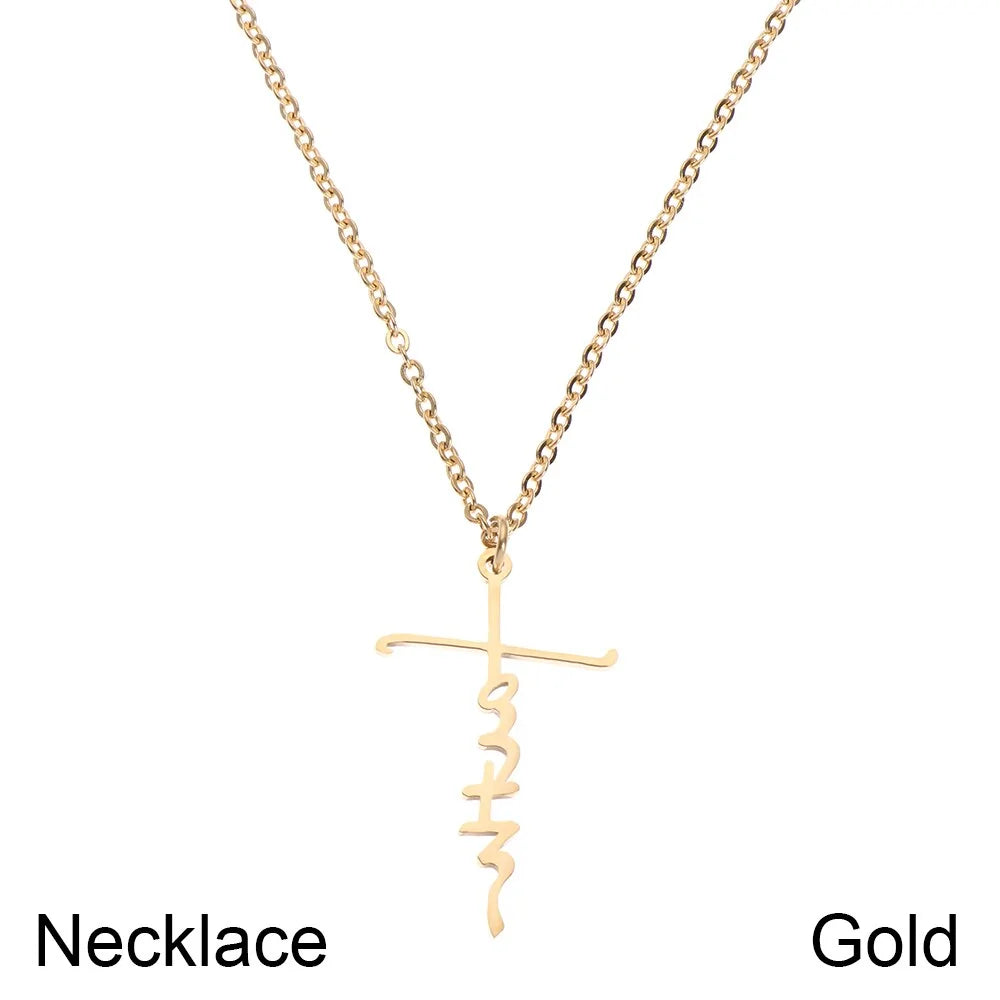 Fashion Faith Stainless Steel Pendant WEM Support (www.WEM.support)