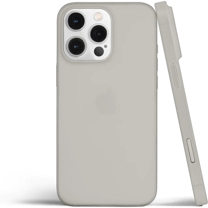 A thin iPhone 16 Pro Max case in desert titanium color, showing the back and side view with the camera cutout.