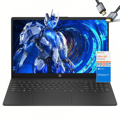 HP 15 inch Laptop 2024 School Laptop Windows 11 - Intel Core Processor Beat i7-10510Y - Computadoras Laptop en oferta - Wi-Fi 6 - Long Battery Life - HDMI Cable (16GB RAM |128GB UFS SSD)
