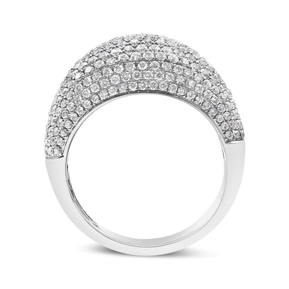 14K White Gold 1 3/4 Cttw Round-Cut Diamond Cluster Band Ring (G-H Color, SI1-SI2 Clarity) WEM Support (www.WEM.support)