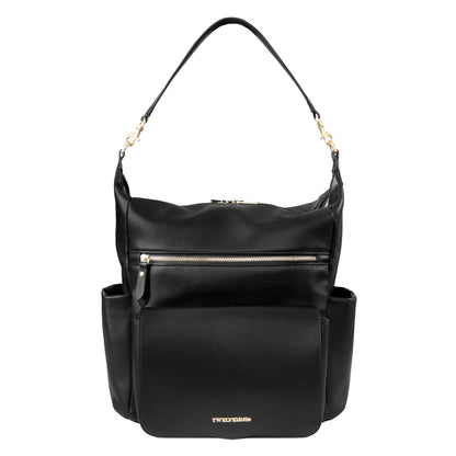 TWELVElittle Vegan Leather Diaper Bag - Black - Catch Cards