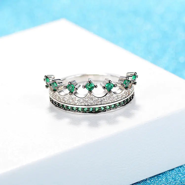 Two - tone Heart Shaped Zircon Ring - Catch Cards